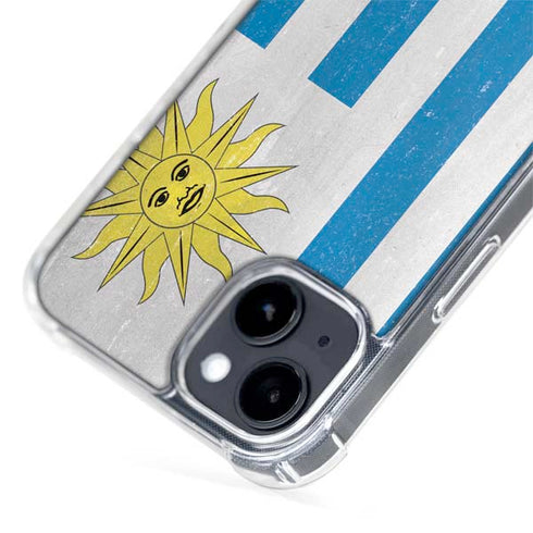 Uraguay Flag Distressed iPhone 15 MagSafe Case
